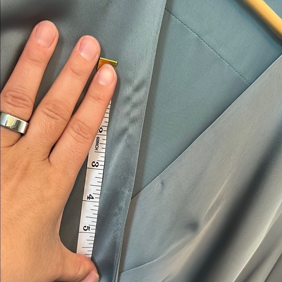 Lauren Ralph Lauren Black Label Charmeuse Surplice Long Sleeve Dress Size 8 - Picture 7 of 16